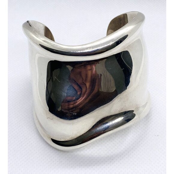 Tiffany & Co Elsa Peretti 1975 Sterling Silver 925 Bone  Cuff Bracelet Right - Picture 4 of 13